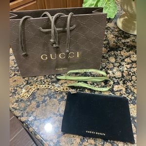 NWT Gucci Wristlet with Gucci Gift Bag and Gucci Ribbon